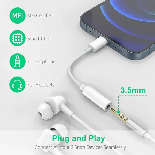 8 Pin to Headphone Jack Adapter