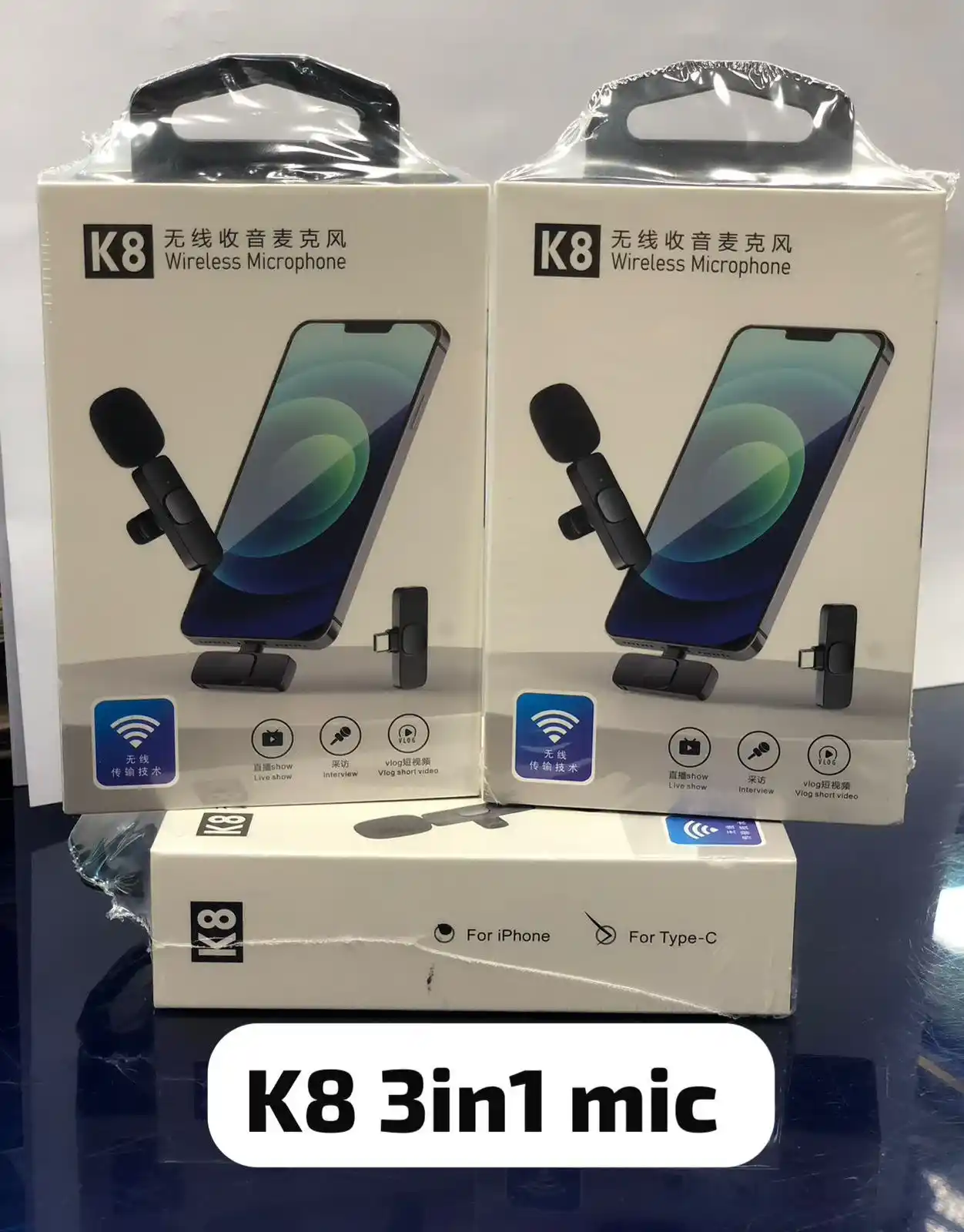 K8 Wireless Microphone For Mobile Type-C & Lightning